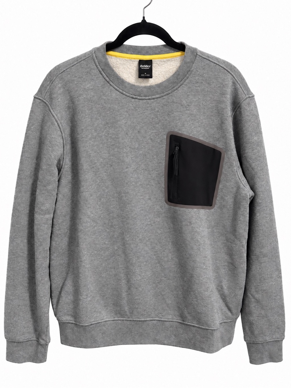 Bonobos Helder Gray Crewneck Sweatshirt Men’s Medium Zip Pocket